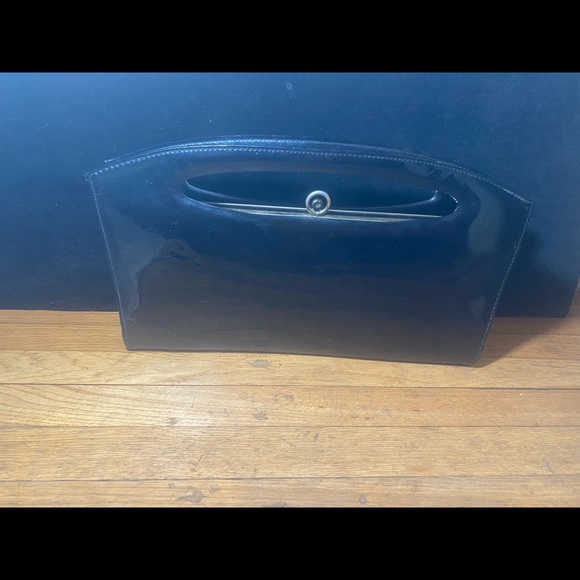 Vtg. Patent Leather oblong handbag circa 1961 - Picture 2 of 7
